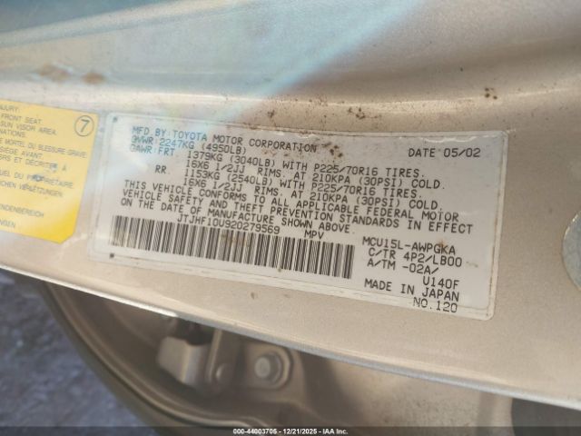 2002 LEXUS RX 300 JTJHF10U920279569 Photo 8