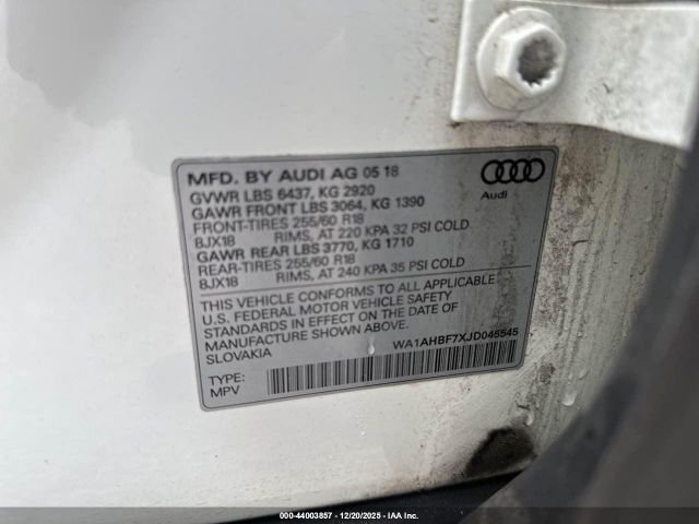 2018 AUDI Q7 WA1AHBF7XJD045545 Photo 8