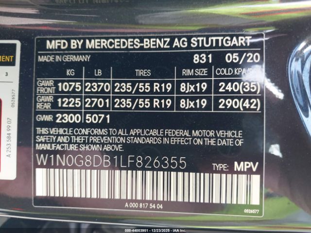 2020 MERCEDES-BENZ GLC 300 W1N0G8DB1LF826355 Photo 8
