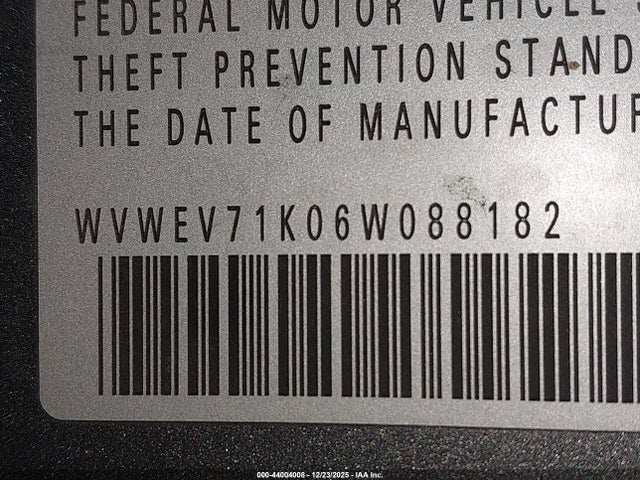 2006 VOLKSWAGEN GTI WVWEV71K06W088182 Photo 8