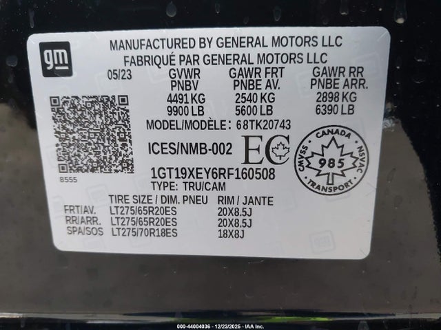 1GT19XEY6RF160508 GMC Sierra 2500hd Denali Ultimate