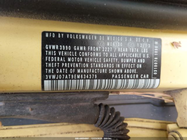 2014 VOLKSWAGEN BEETLE 3VWJ07AT9EM634379 Photo 8