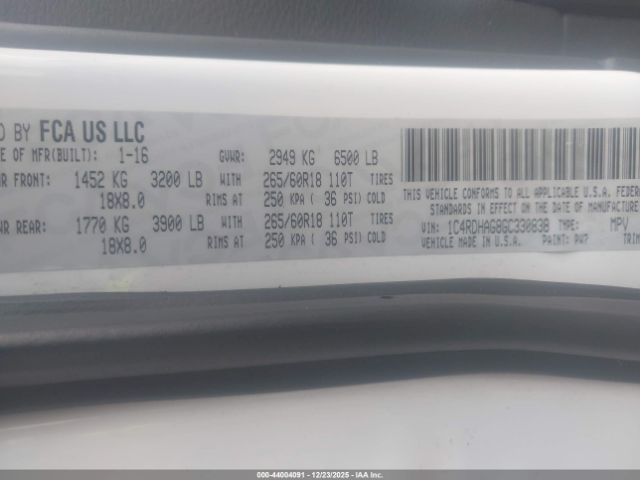 2016 DODGE DURANGO 1C4RDHAG8GC330838 Photo 8