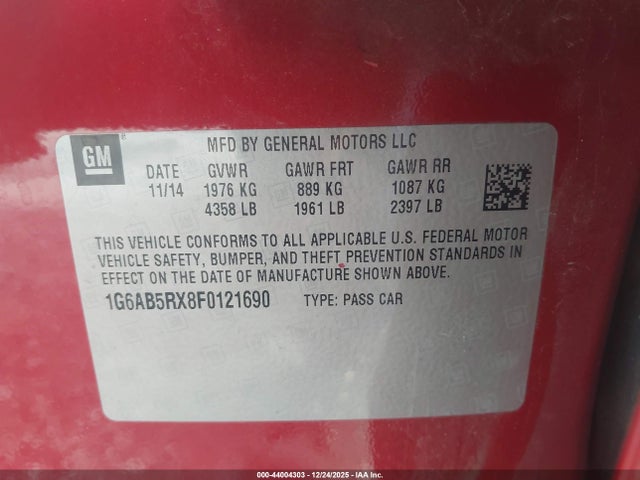 2015 CADILLAC ATS 1G6AB5RX8F0121690 Photo 8