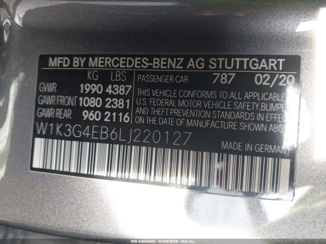 2020 MERCEDES-BENZ A 220 W1K3G4EB6LJ220127 Photo 8