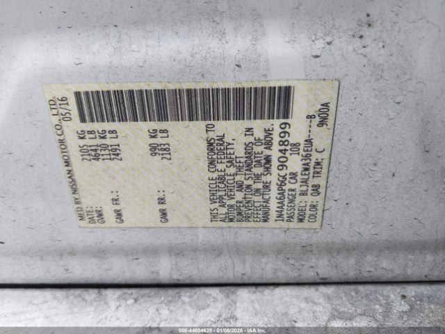 2016 NISSAN MAXIMA 1N4AA6AP6GC904899 Photo 8