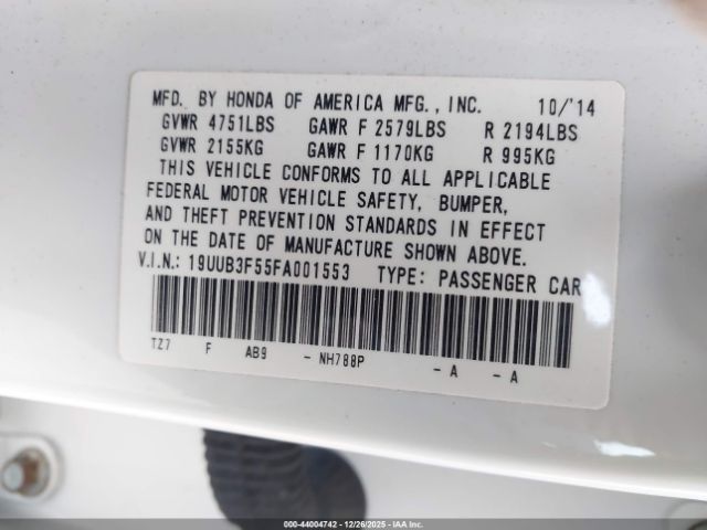 2015 ACURA TLX 19UUB3F55FA001553 Photo 8