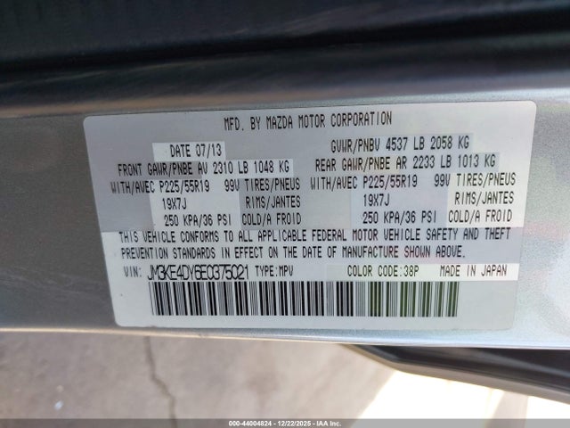JM3KE4DY6E0375021 Mazda Cx-5 Grand Touring