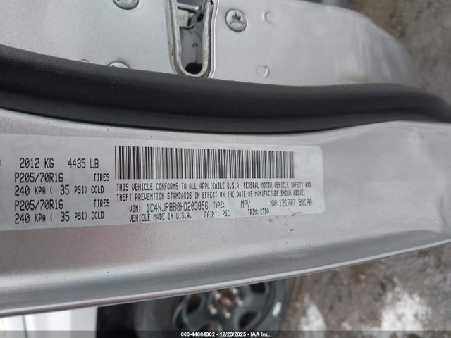 1C4NJPBB0HD203856 Jeep Patriot Sport Fwd