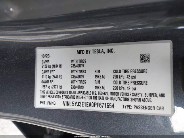 2023 TESLA MODEL 3 5YJ3E1EA0PF671654 Photo 8