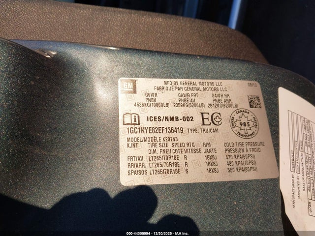 1GC1KYE82EF136419 Chevrolet Silverado 2500hd Ltz