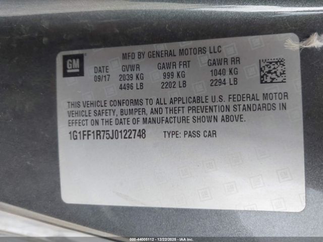 2018 CHEVROLET CAMARO 1G1FF1R75J0122748 Photo 8