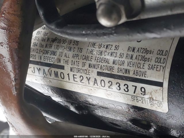 2000 YAMAHA XVS65 JYAVM01E2YA023379 Photo 9