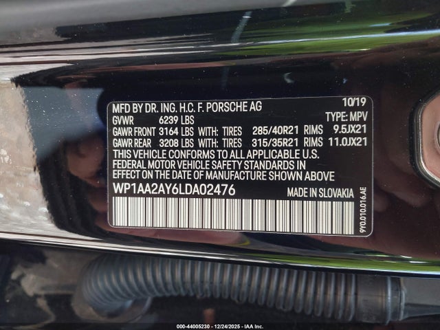 2020 PORSCHE CAYENNE WP1AA2AY6LDA02476 Photo 8