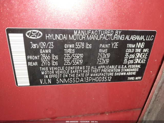 2023 HYUNDAI SANTA FE HYBRID 5NMS5DA13PH003512 Photo 8