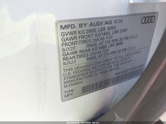 2025 AUDI Q7 WA1ACBF7XSD019656 Photo 8