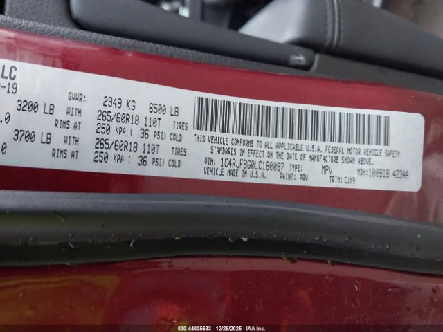 2020 JEEP GRAND CHEROKEE 1C4RJFBG0LC180097 Photo 8