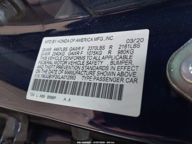 2020 ACURA TLX 19UUB1F3XLA012563 Photo 8