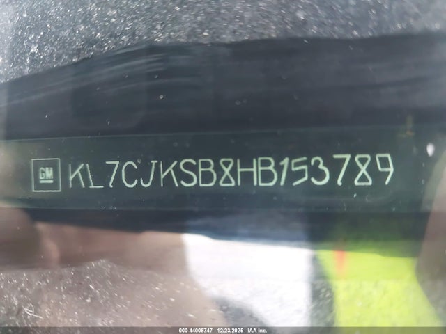 KL7CJKSB8HB153789 Chevrolet TRAX LS