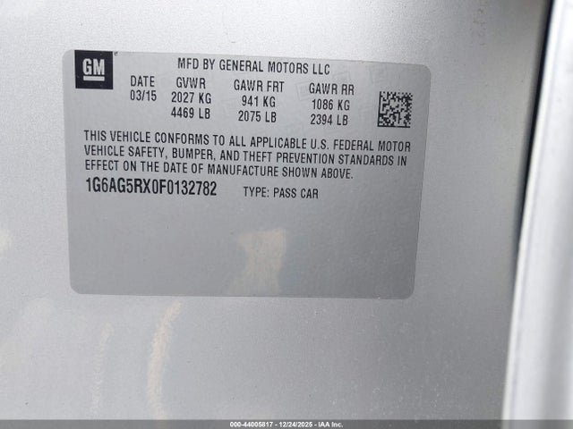 2015 CADILLAC ATS 1G6AG5RX0F0132782 Photo 8