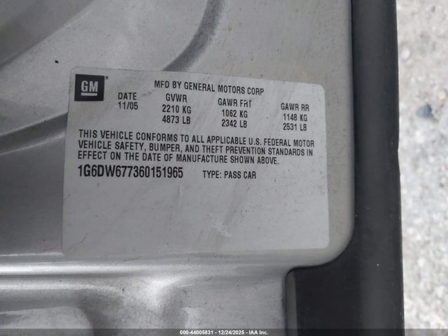 2006 CADILLAC STS 1G6DW677360151965 Photo 8