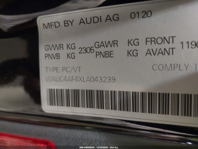 2020 AUDI S4 WAUC4AF4XLA043239 Photo 8