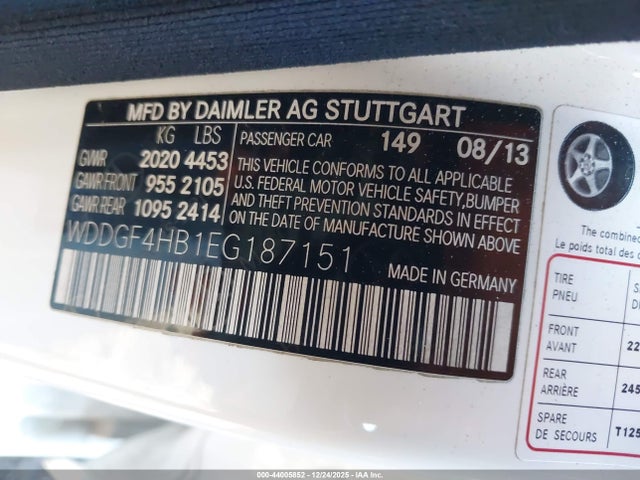 Aukcja sprzedaży 2014 Mercedes-benz C-class C 250 Sport, vin: WDDGF4HB1EG187151, numer aukcji: 44005852