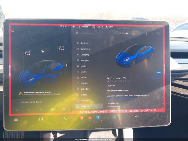 2021 TESLA MODEL 3 5YJ3E1EA5MF026901 Photo 6