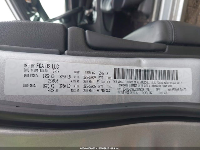 2018 JEEP GRAND CHEROKEE 1C4RJFCG0JC324839 Photo 8