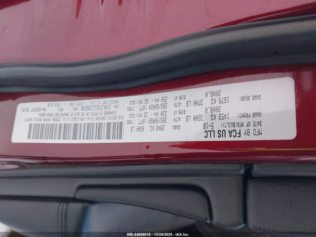 44006018 :رقم المزاد ، 1C4RJFAG3JC396296 vin ، 2018 Jeep Grand Cherokee Altitude 4x4 مزاد بيع