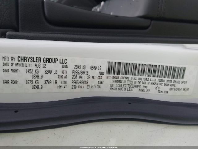 2013 JEEP GRAND CHEROKEE 1C4RJFAT7DC529935 Photo 8