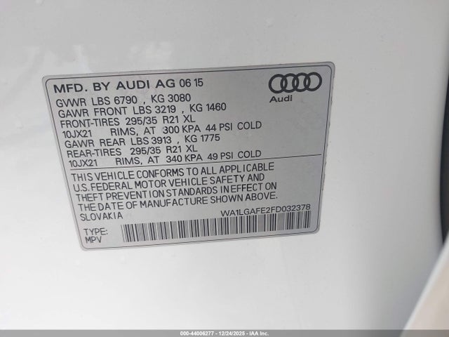 2015 AUDI Q7 WA1LGAFE2FD032378 Photo 8