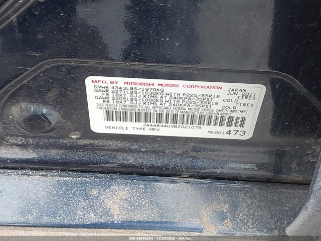 2011 MITSUBISHI OUTLANDER SPORT JA4AR4AU3BZ021078 Photo 8