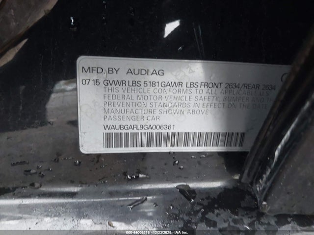 2016 AUDI S4 WAUBGAFL9GA006361 Photo 8