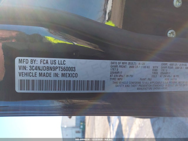 3C4NJDBN9PT560003 Jeep Compass Latitude 4x4