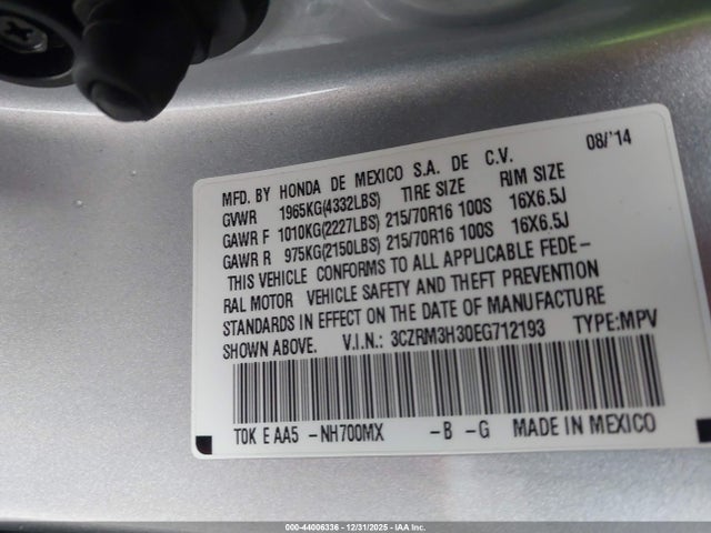 Honda CR-V LX 2014 3CZRM3H30EG712193 Image 9