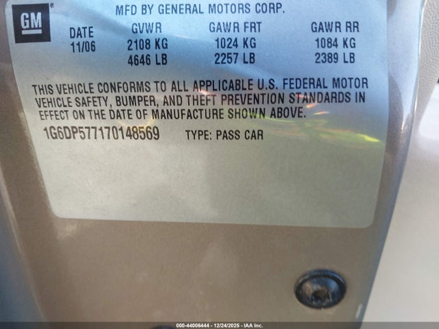 2007 CADILLAC CTS 1G6DP577170148569 Photo 8