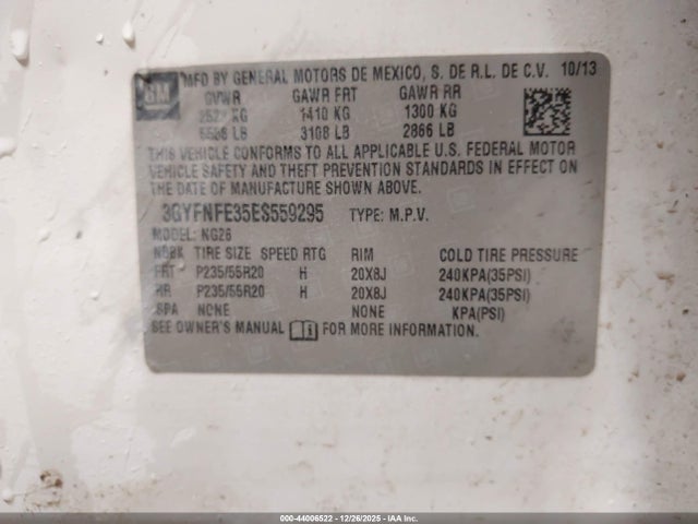 2014 CADILLAC SRX 3GYFNFE35ES559295 Photo 8