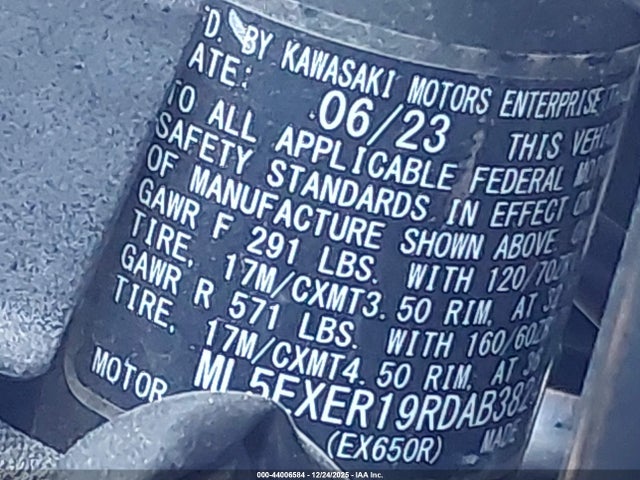 2024 KAWASAKI EX650 ML5EXER19RDAB3824 Photo 9