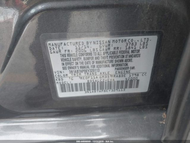 2014 NISSAN SENTRA 3N1AB7AP8EY329113 Photo 8