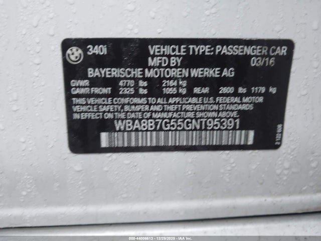 2016 BMW 340I WBA8B7G55GNT95391 Photo 8