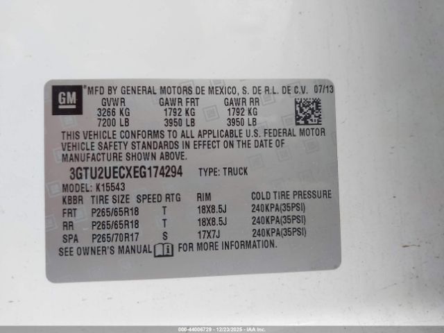 2014 GMC SIERRA 1500 3GTU2UECXEG174294 Photo 8