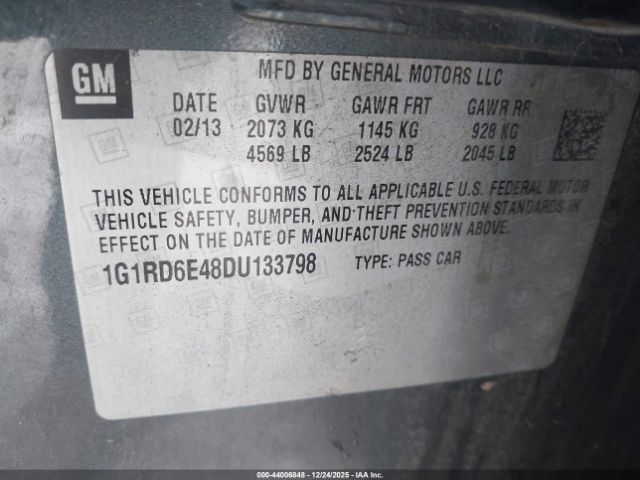 2013 CHEVROLET VOLT 1G1RD6E48DU133798 Photo 8