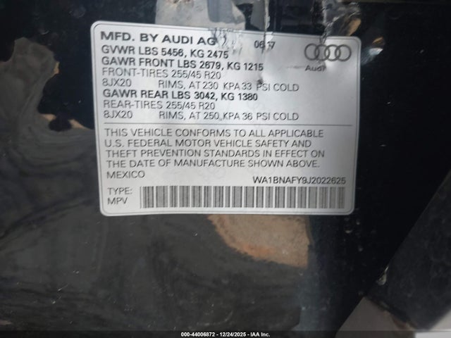 2018 AUDI Q5 WA1BNAFY9J2022625 Photo 8