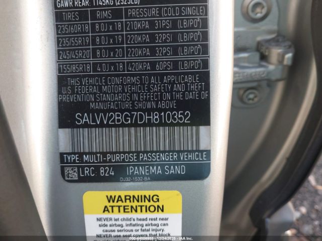 2013 LAND ROVER RANGE ROVER EVOQUE SALVV2BG7DH810352 Photo 8