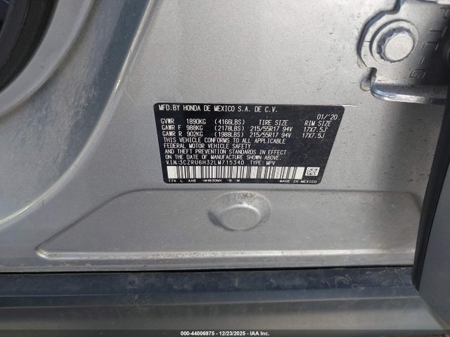 2020 HONDA HR-V 3CZRU6H32LM715340 Photo 8