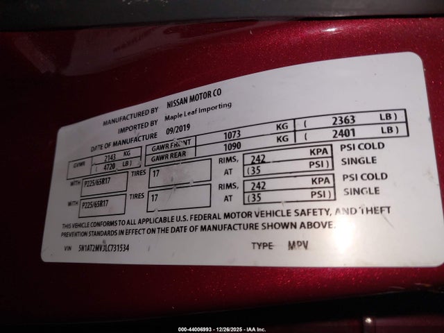2020 NISSAN ROGUE 5N1AT2MV3LC731534 Photo 8