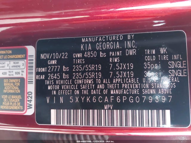 KIA Sportage X-line 2023 5XYK6CAF6PG079397 Image 9