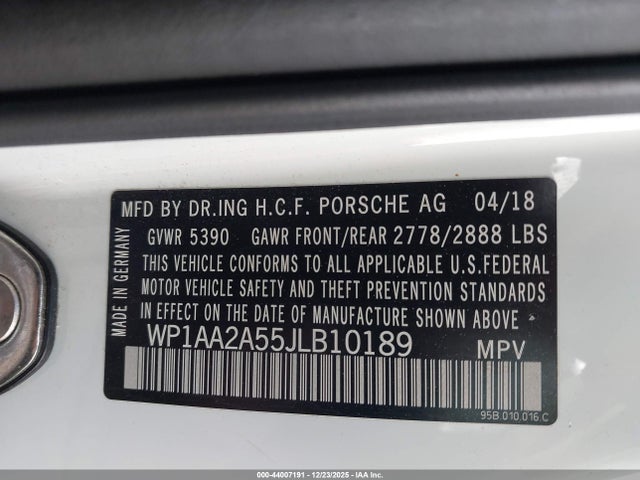 2018 PORSCHE MACAN WP1AA2A55JLB10189 Photo 8