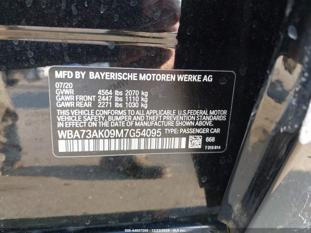 2021 BMW 228I GRAN COUPE WBA73AK09M7G54095 Photo 8